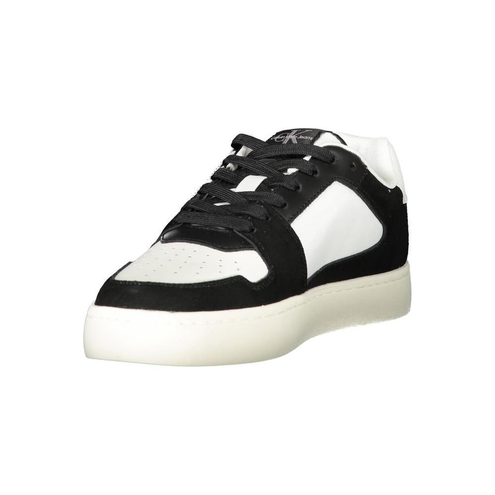 Calvin Klein White Leather Men Sneaker Calvin Klein Light Gray