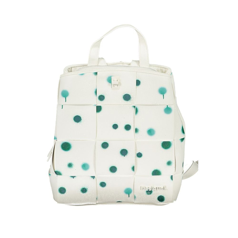Desigual White Polyethylene Backpack Desigual Beige