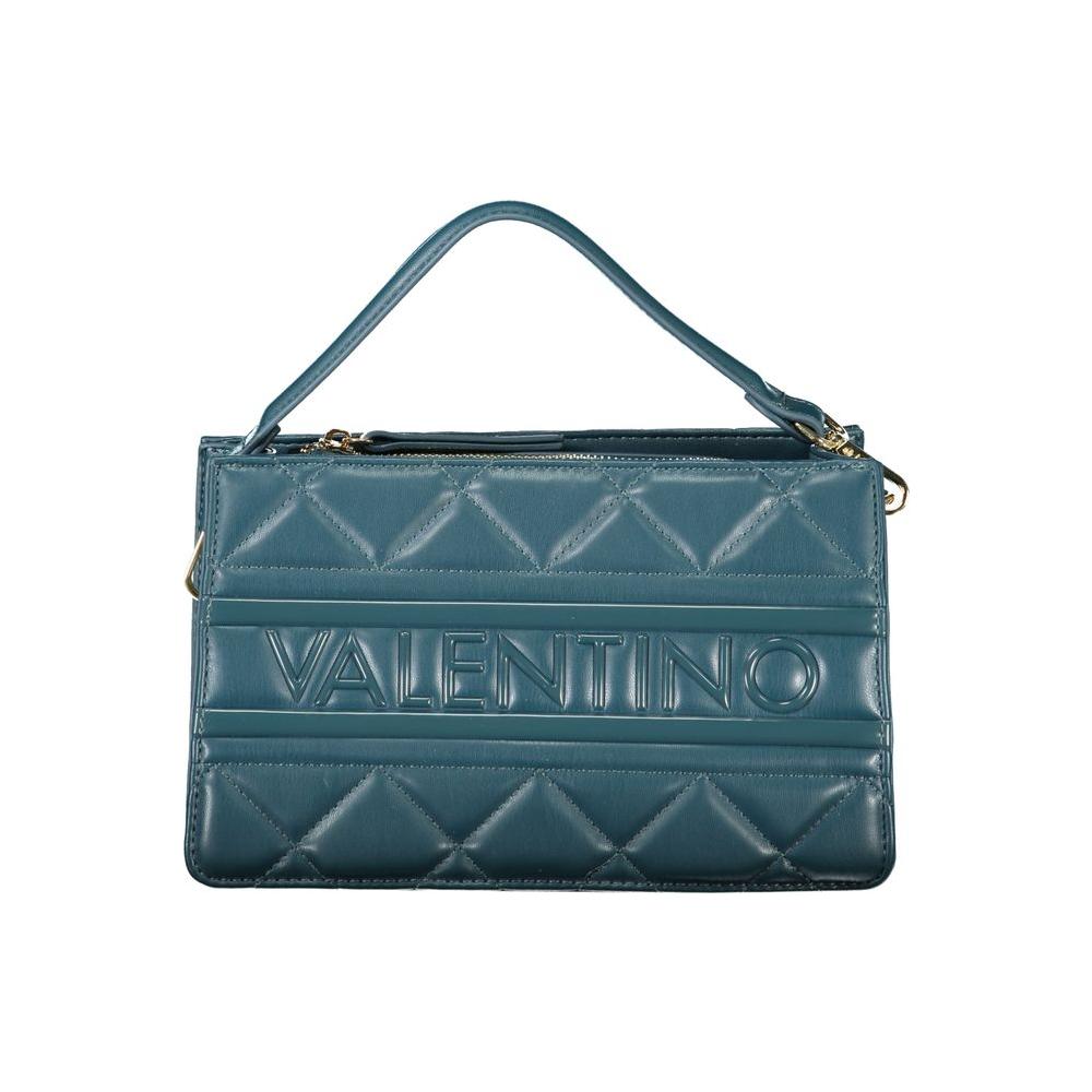 Valentino Bags green polyethylene women handbag with quilted design and removable handle.