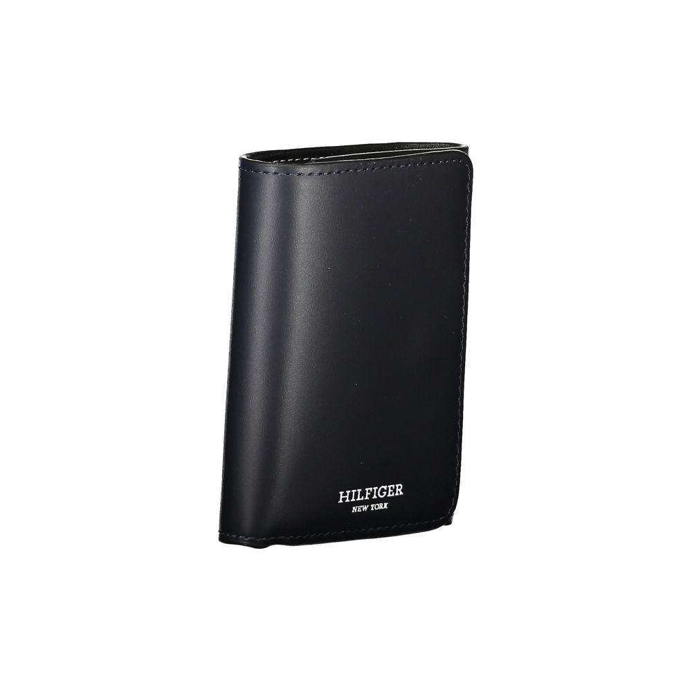 Tommy Hilfiger Elegant Blue Leather Wallet for Men Tommy Hilfiger Dark Slate Gray
