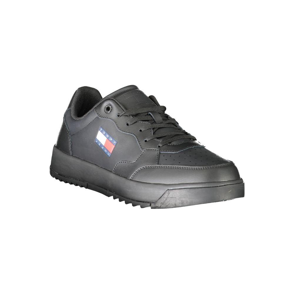 Tommy Hilfiger Black Polyethylene Men Sneaker Tommy Hilfiger Dim Gray