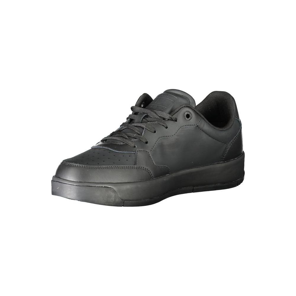 Tommy Hilfiger Black Polyethylene Men Sneaker Tommy Hilfiger Dark Slate Gray