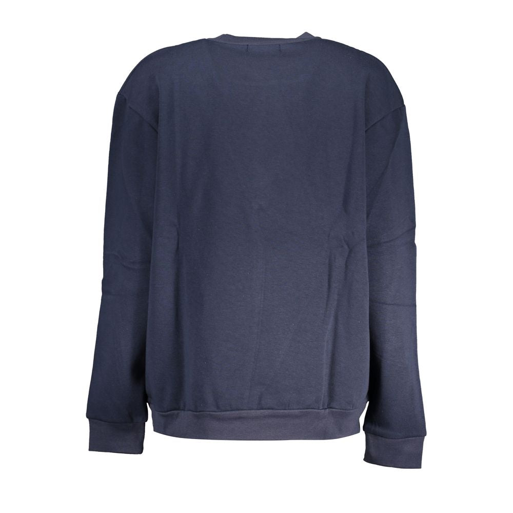 Cavalli Class Chic Blue Embroidered Fleece Sweatshirt Cavalli Class Dark Slate Gray