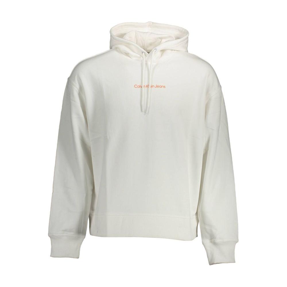 Calvin Klein White Cotton Men Sweater Calvin Klein Light Gray