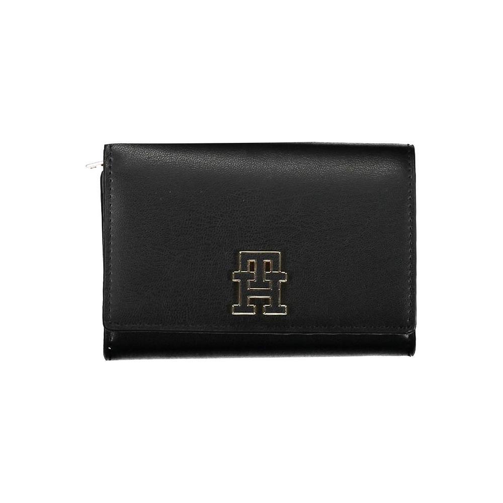 Tommy Hilfiger Black Polyethylene Women Wallet TO-26237