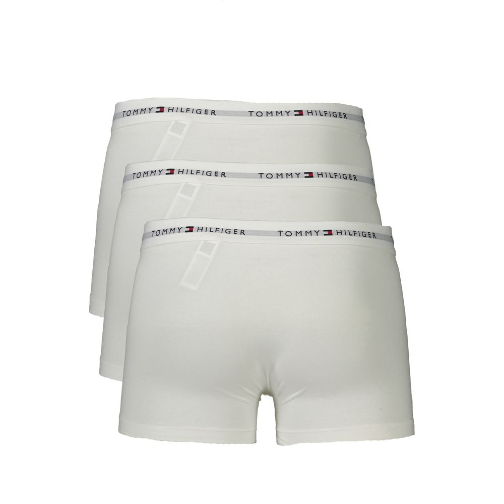 Tommy Hilfiger White Cotton Men Boxer Tommy Hilfiger Light Gray