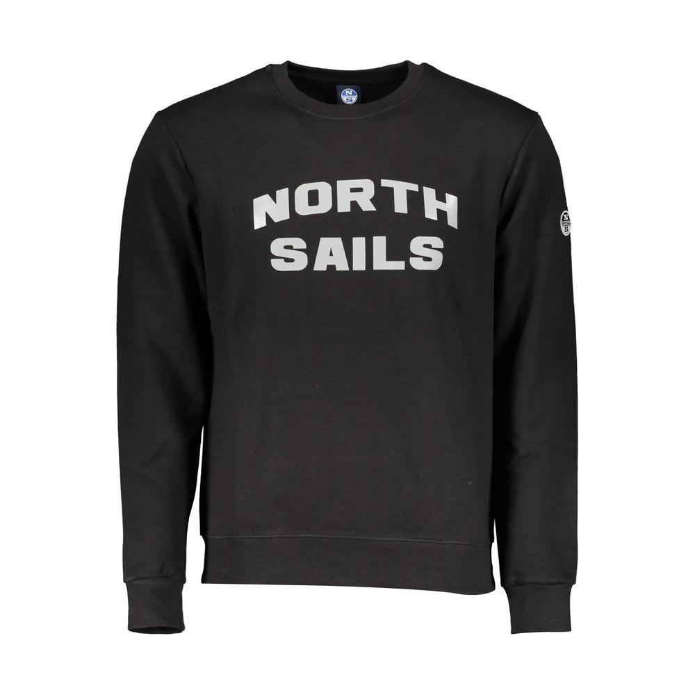 North Sails Black Cotton Men Sweater North Sails Dark Slate Gray
