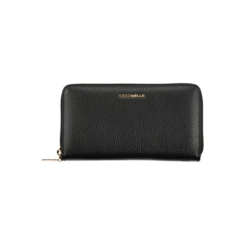 Coccinelle Elegant Leather Wallet with Multiple Compartments Coccinelle Dark Slate Gray