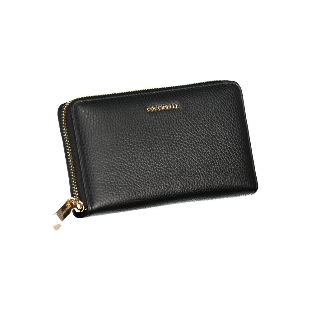 Coccinelle Elegant Leather Wallet with Multiple Compartments Coccinelle Dark Slate Gray