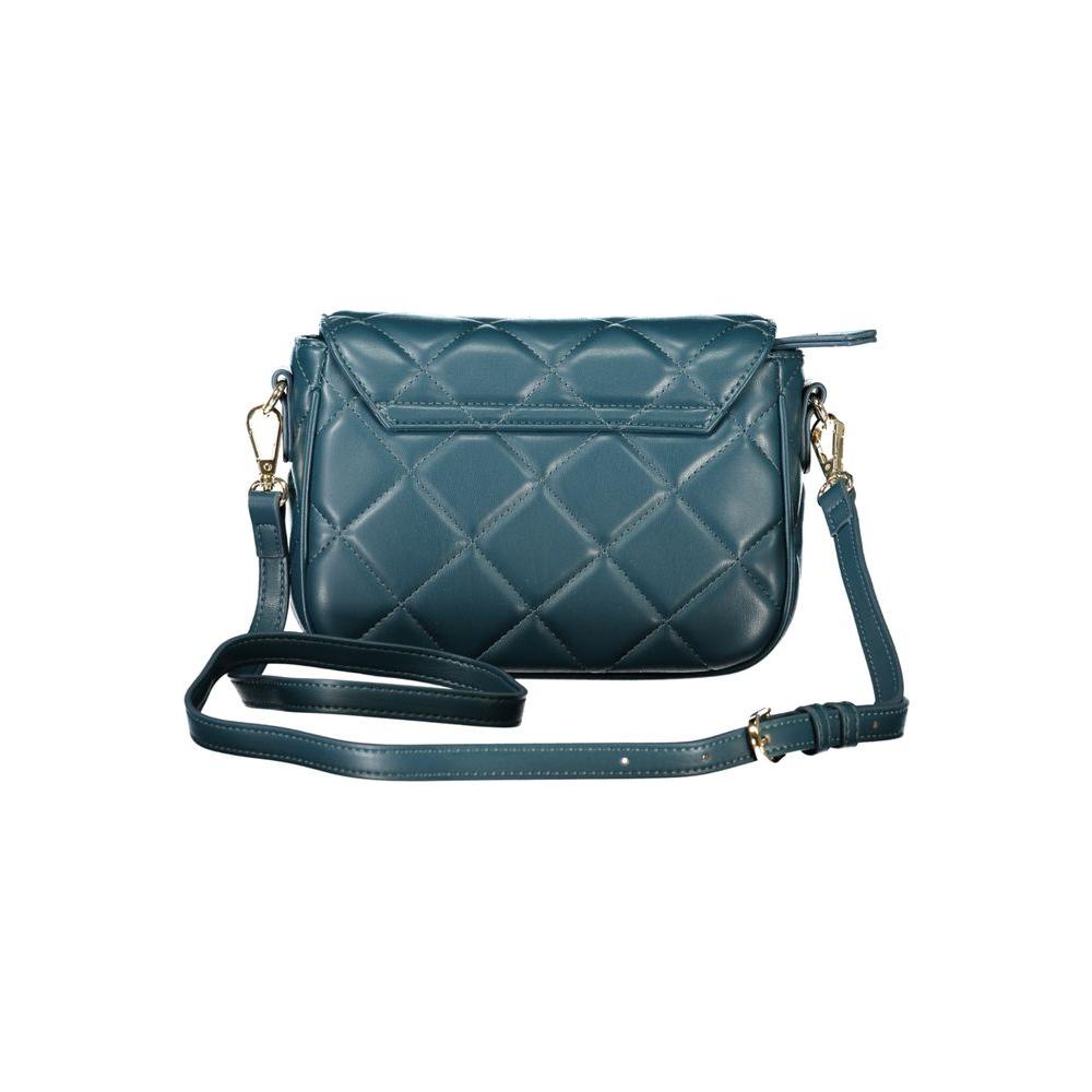 Valentino Bags Green Polyethylene Women Handbag with adjustable strap, quilted design, and logo detail, perfect for everyday elegance.
