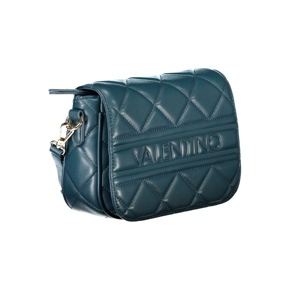 Valentino Green Women Handbag with Quilted Design and Adjustable Strap