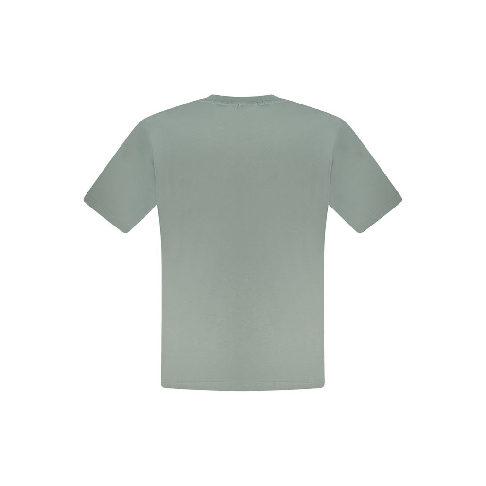 Back view of North Sails green cotton men's T-shirt, short sleeve, premium 100% cotton, featuring a classic crew neck design.