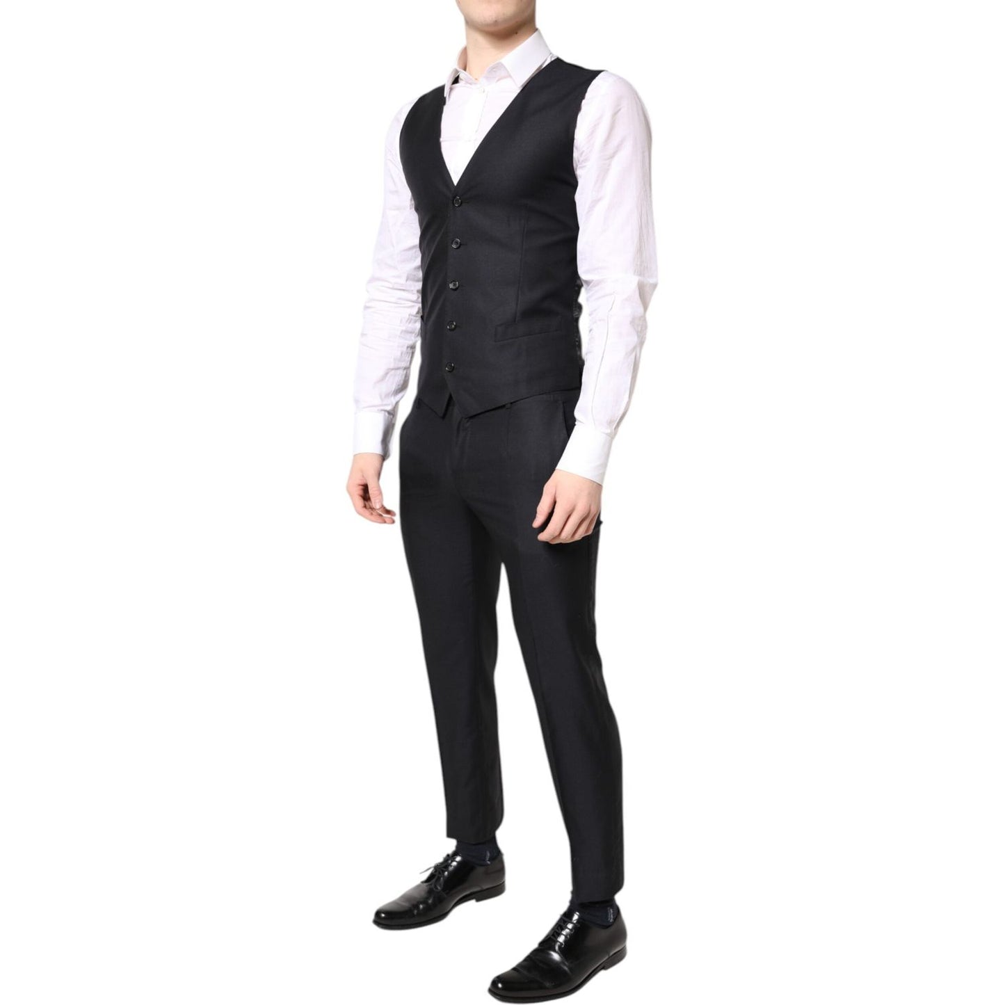 Dolce & Gabbana Blue MARTINI Wool Formal 3 Piece Suit
