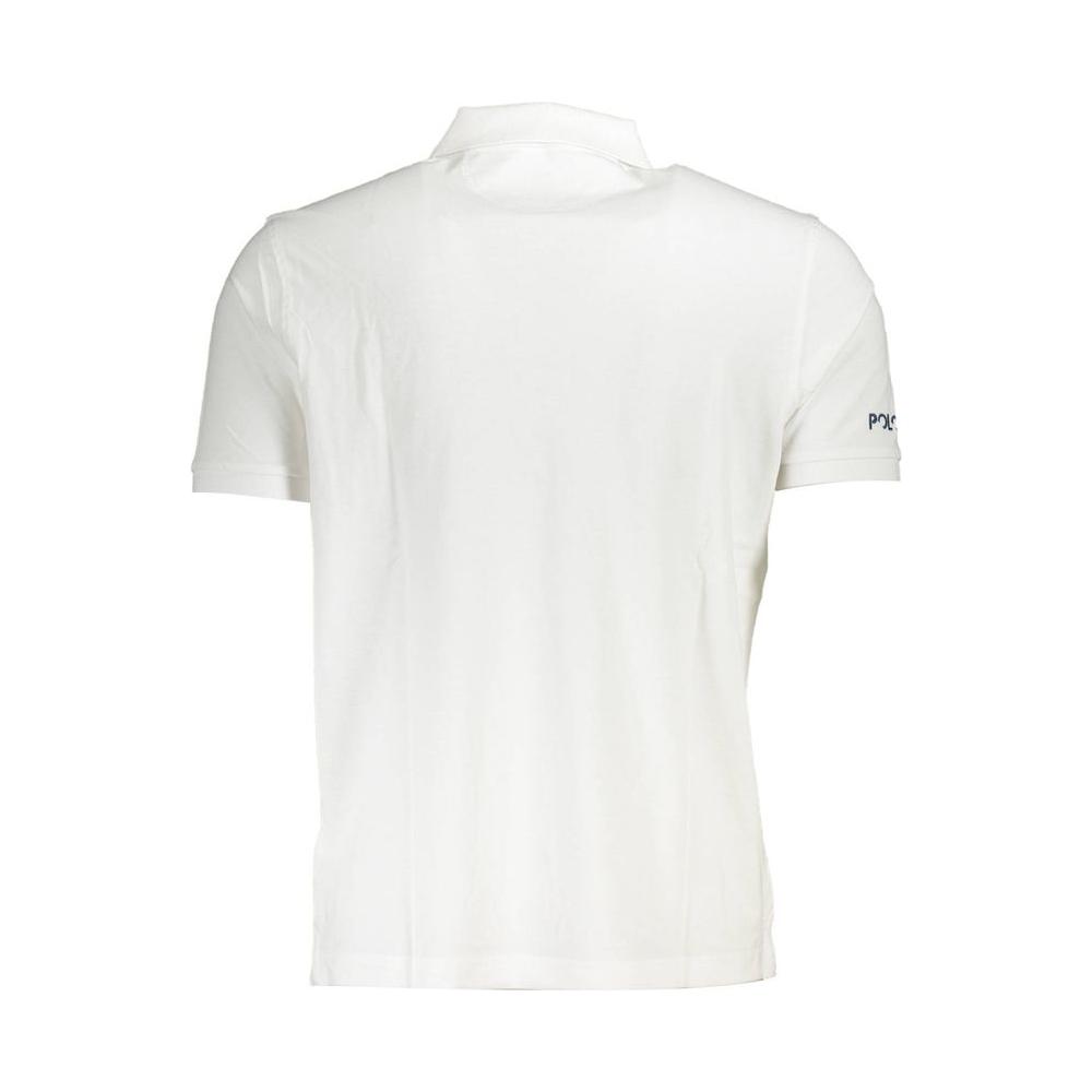 La Martina White Cotton Men Polo Shirt La Martina Lavender