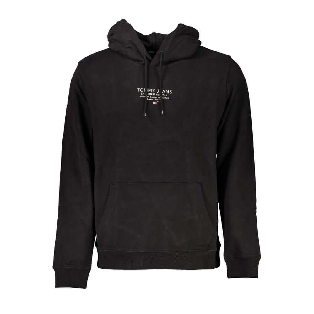 Tommy Hilfiger Elegant Long-Sleeved Hooded Sweatshirt Tommy Hilfiger Black