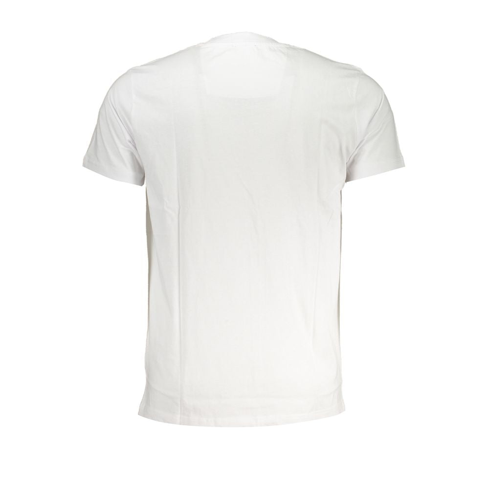 Cavalli Class White Cotton T-Shirt Cavalli Class Beige