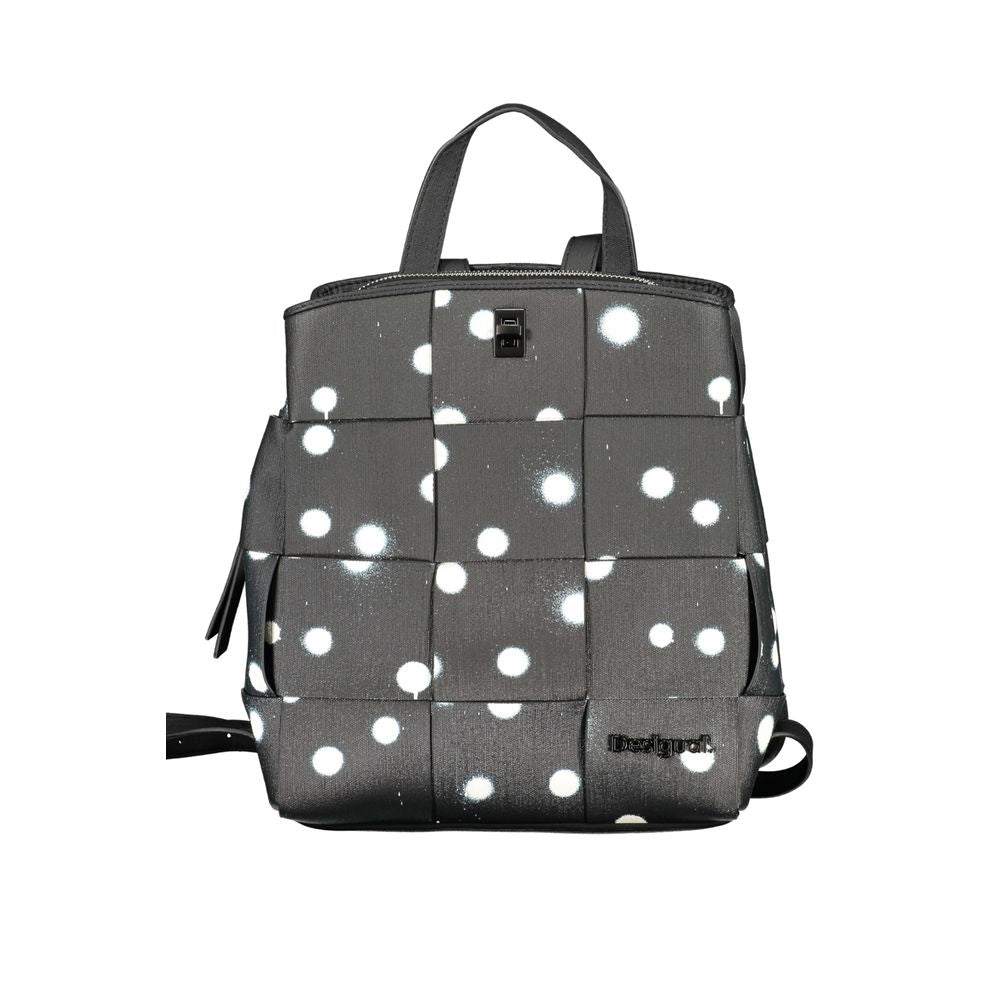 Desigual Black Polyethylene Backpack Desigual Dim Gray