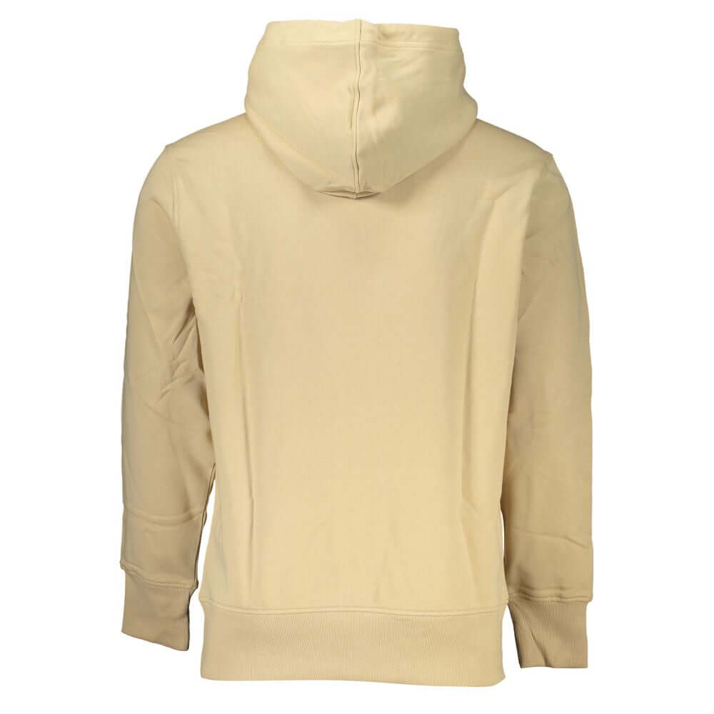 Calvin Klein Beige Brushed Cotton Hooded Sweatshirt Calvin Klein Tan