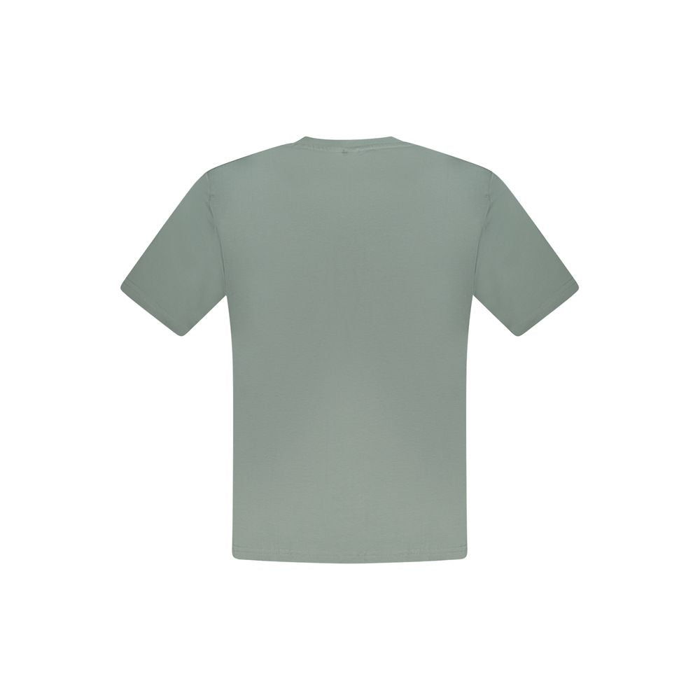 Back view of North Sails Green Cotton Men's T-Shirt, showcasing soft fabric and vibrant color for a stylish, nautical-inspired look.