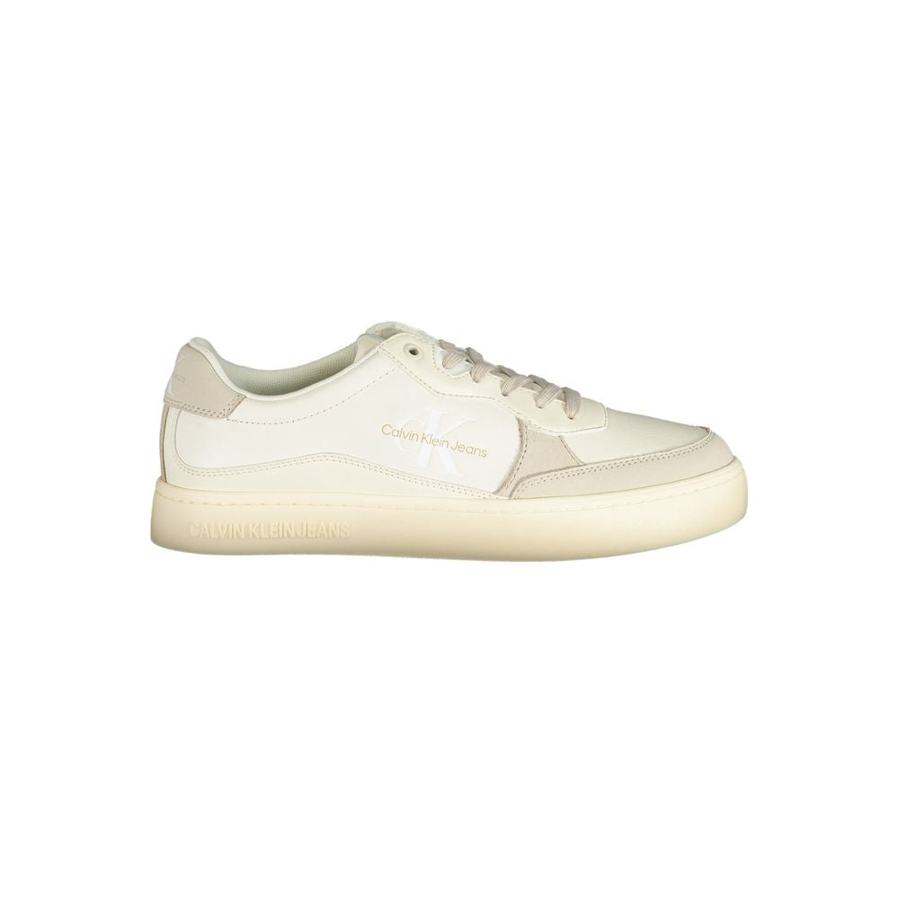Calvin Klein Elegant White Sneakers with Contrast Accents Calvin Klein Antique White