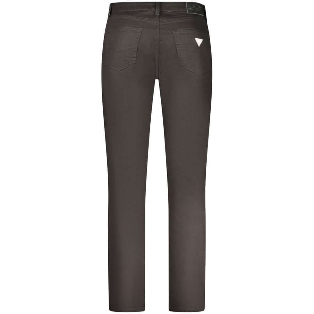 Guess Jeans Black Cotton Men Slim Jean Guess Jeans Dark Slate Gray