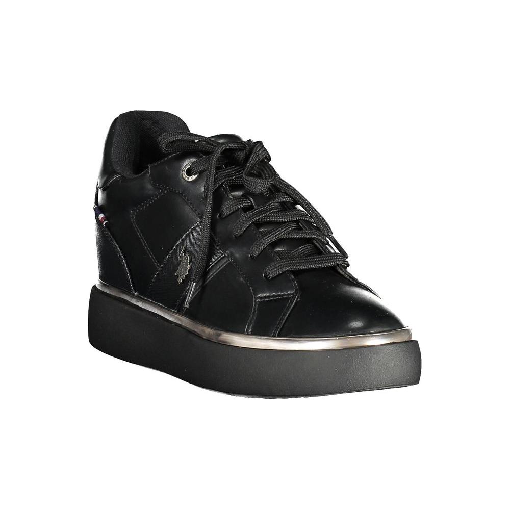 U.S. POLO ASSN. Black Polyester Women Sneaker U.S. POLO ASSN. Dark Slate Gray