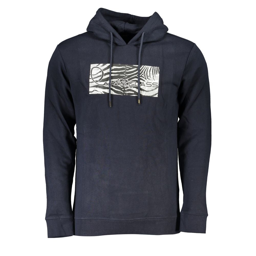 Cavalli Class Blue Cotton Men Sweater Cavalli Class Dark Slate Gray