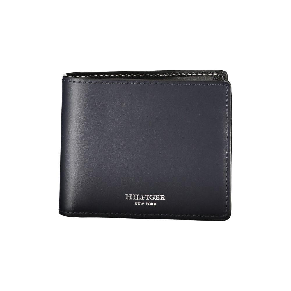 Tommy Hilfiger Elegant Blue Leather Bifold Wallet Tommy Hilfiger Dark Slate Gray