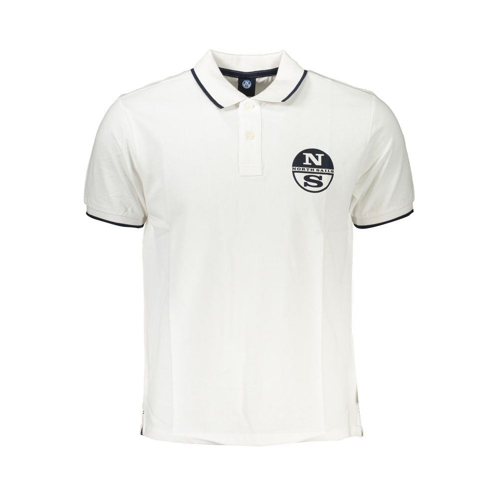 North Sails White Cotton Polo Shirt North Sails Beige