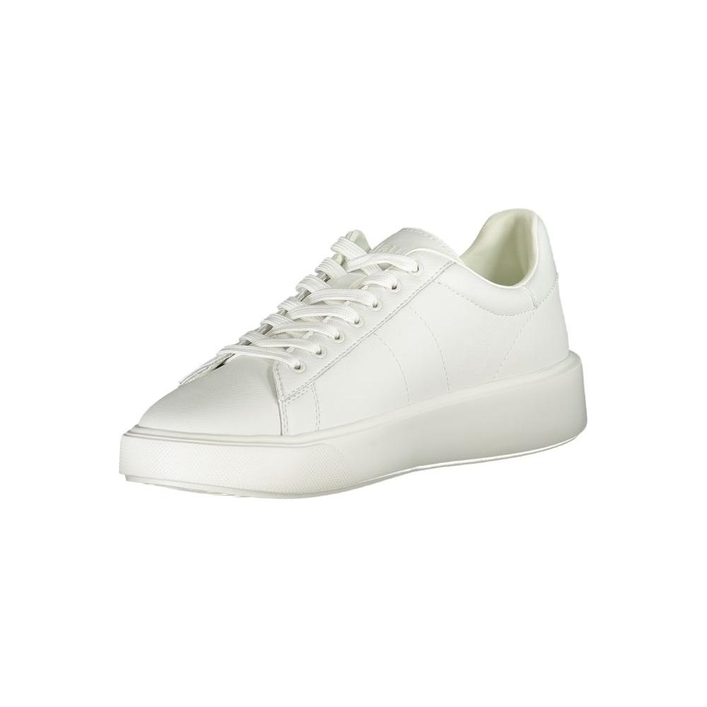 Blauer White Leather Men Sneaker Blauer Light Gray
