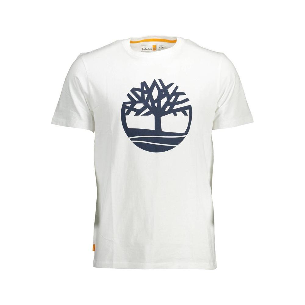 Timberland White Cotton Men TShirt Timberland Beige