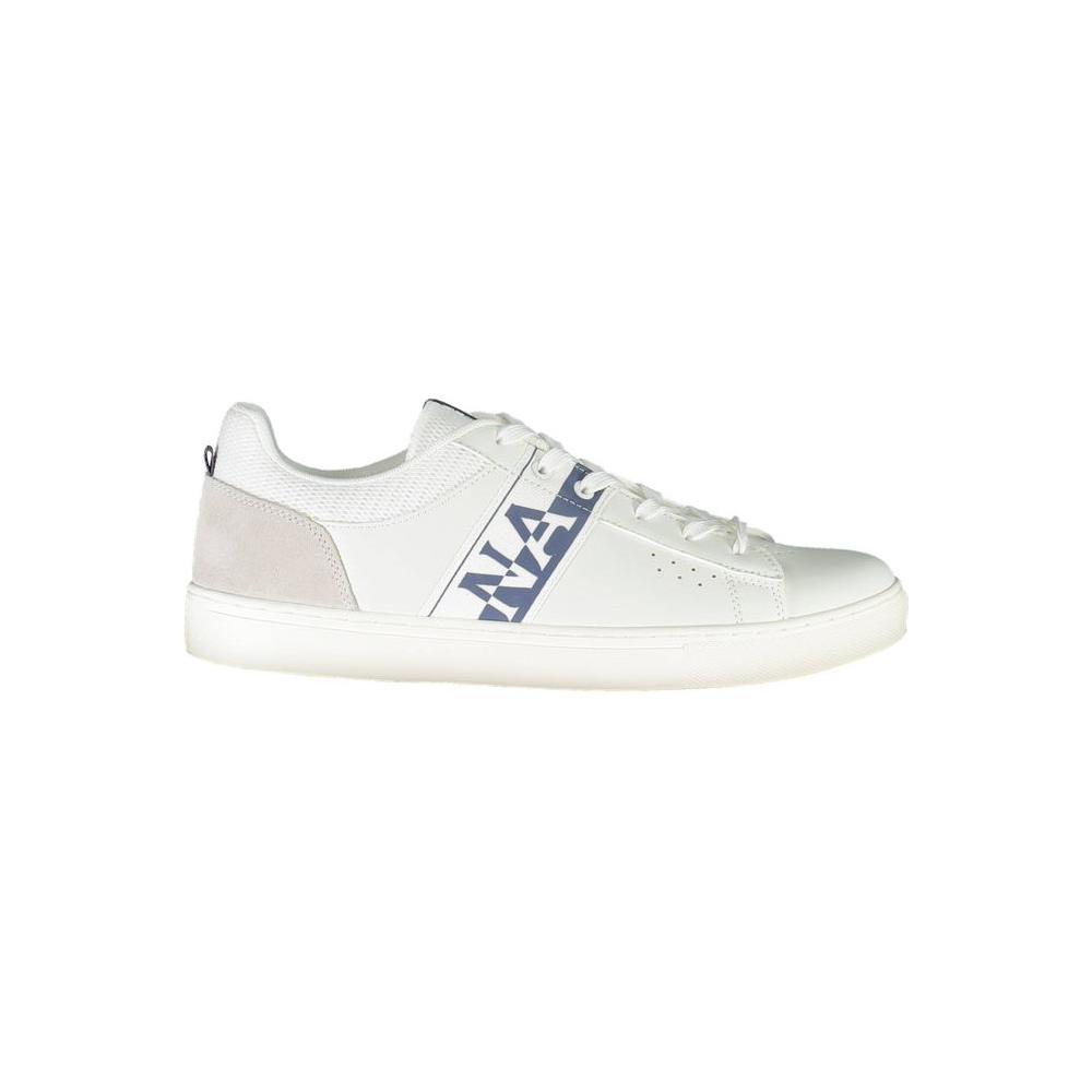Napapijri White Leather Men Sneaker Napapijri Beige