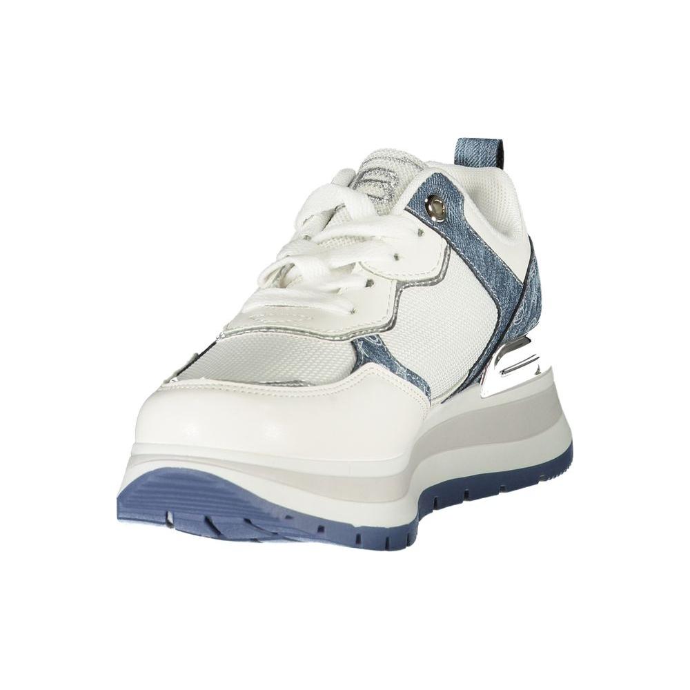 Laura Biagiotti White Polyester Women Sneaker Laura Biagiotti Light Gray