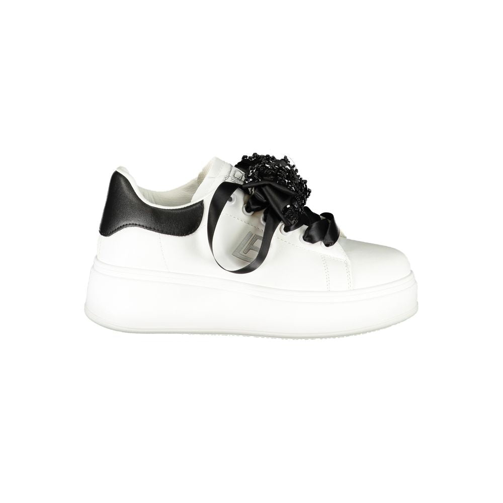 Laura Biagiotti White Polyester Women Sneaker Laura Biagiotti Beige