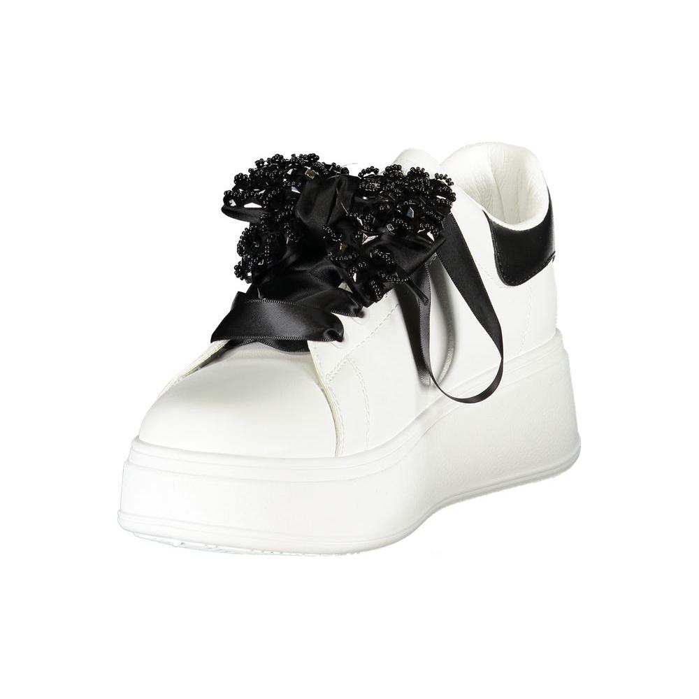 Laura Biagiotti White Polyester Women Sneaker Laura Biagiotti Beige