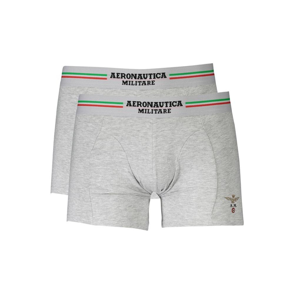 Aeronautica Militare Gray Cotton Men Boxer Short