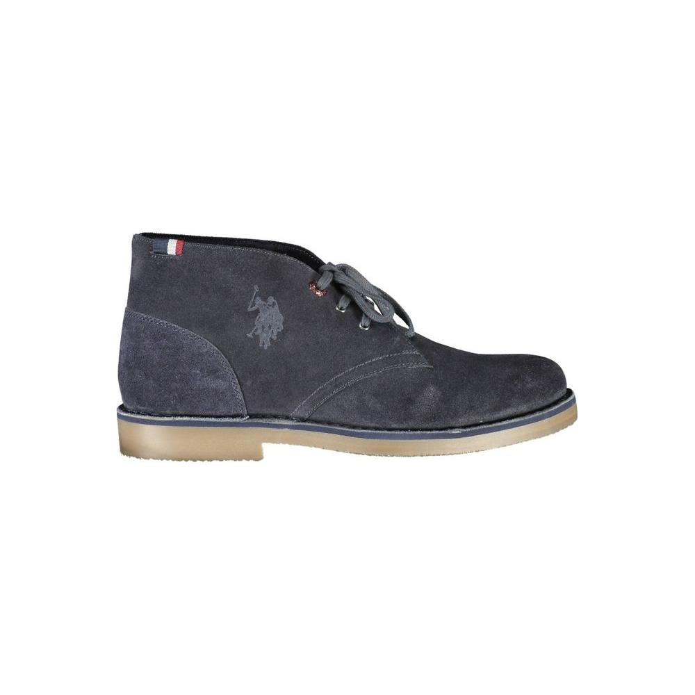 U.S. POLO ASSN. Blue Leather Men Ankle Boot
