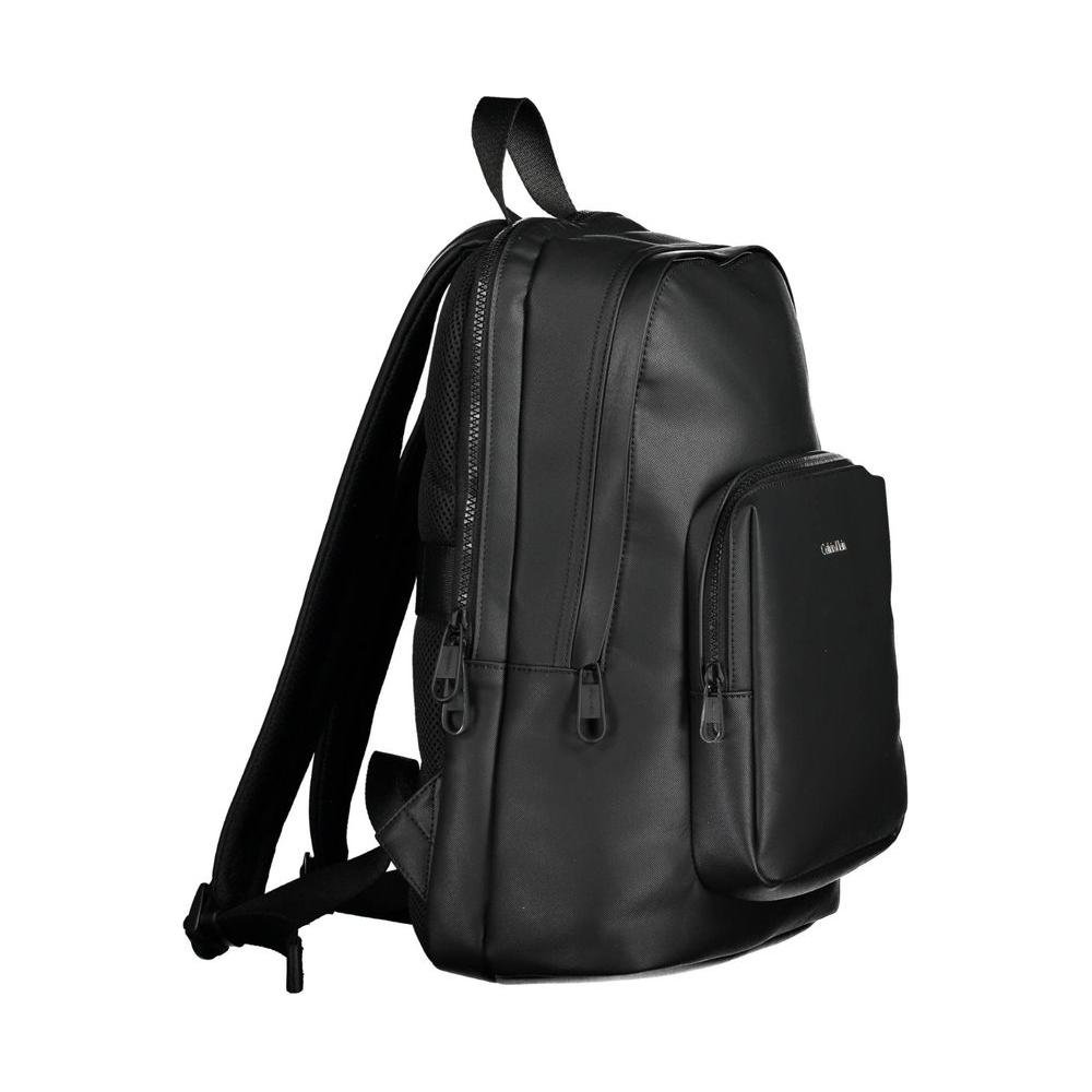 Calvin Klein Black Polyester Men Backpack