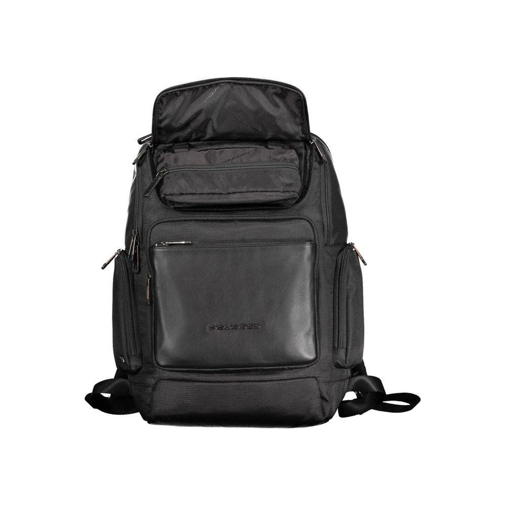 Piquadro Black Recycled Polyethylene Men Backpack