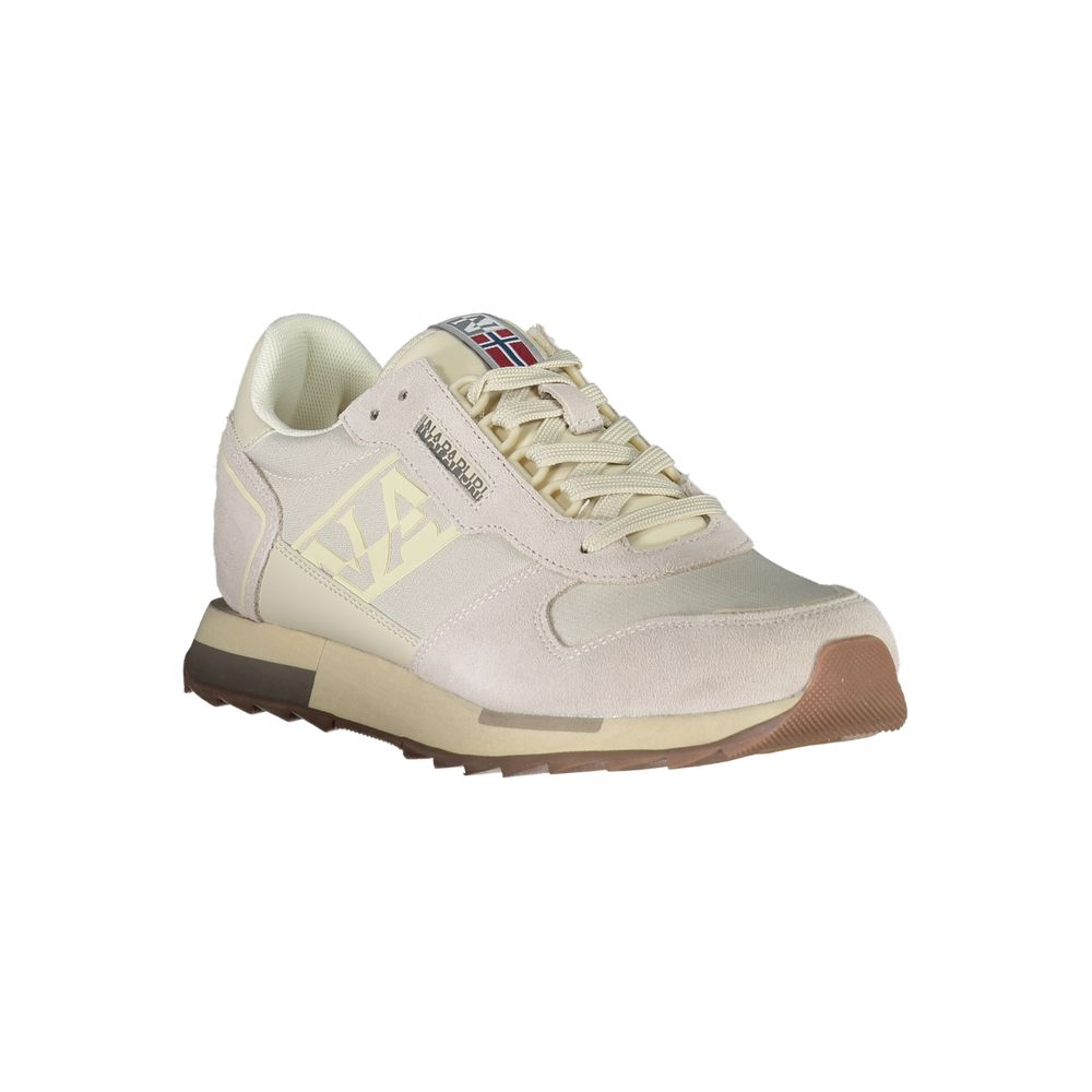 Napapijri Gray Leather Men Sneaker