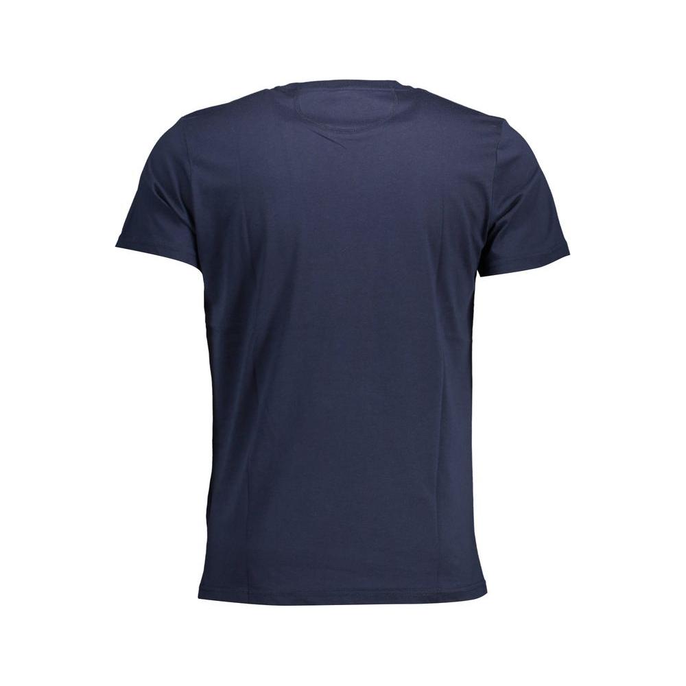 La Martina Chic Crew Neck Cotton Tee in Blue