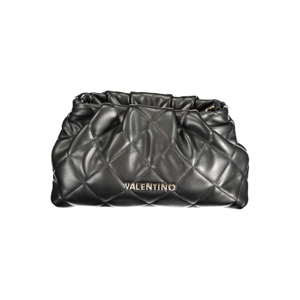 Valentino Bags black polyethylene handbag with quilted design, removable shoulder handle, adjustable strap, internal pocket, zip closure.