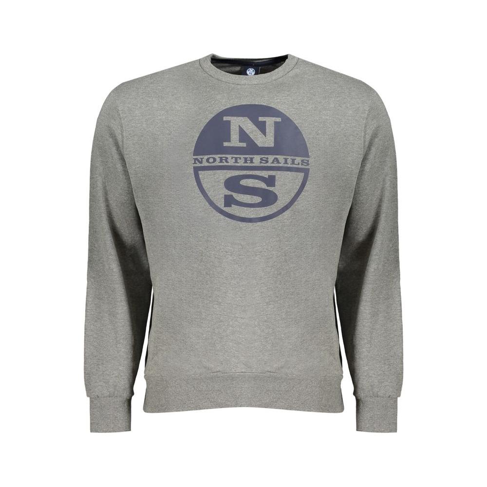 North Sails Gray Cotton Men Sweater