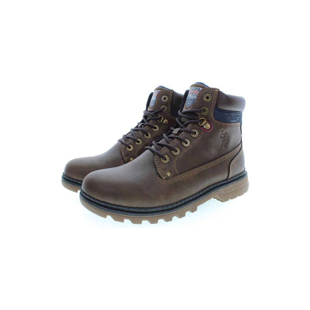 U.S. POLO ASSN. Brown Polyester Men Boot