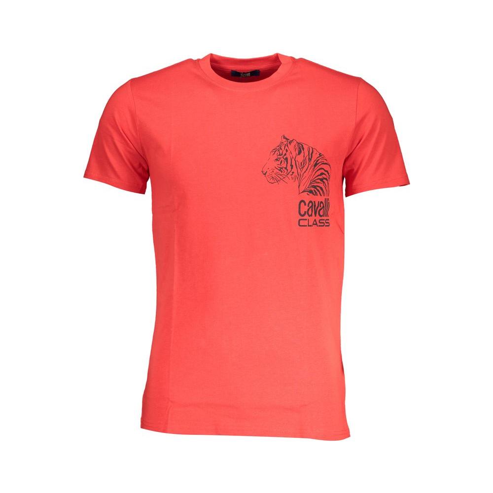 Cavalli Class Red Cotton T-Shirt