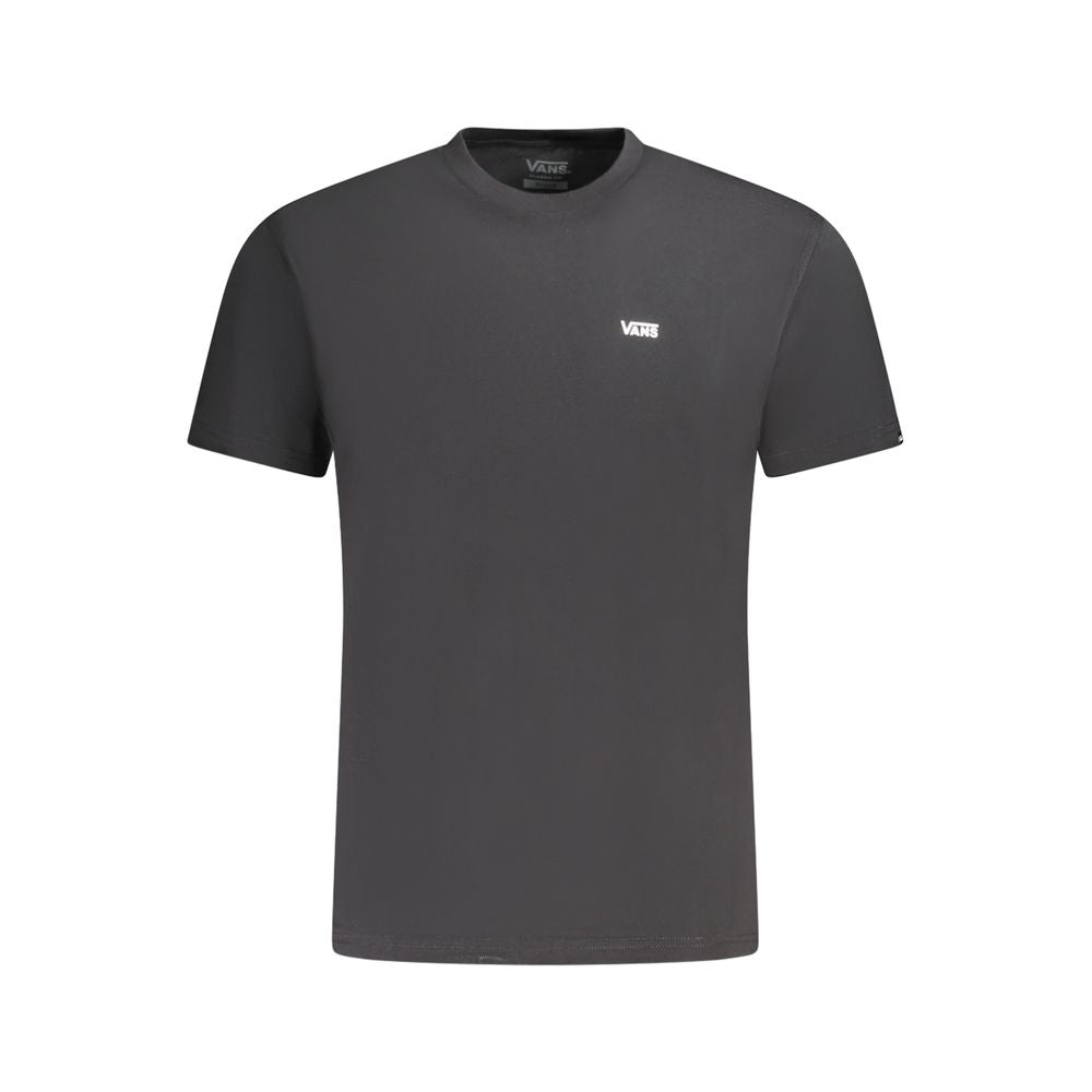 Vans black cotton t-shirt with short sleeves, classic fit, crew neck, and logo print
