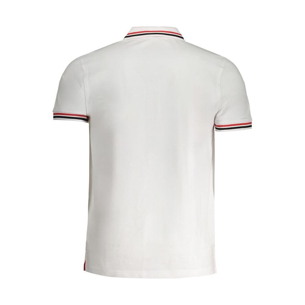 Cavalli Class White Cotton Polo Shirt