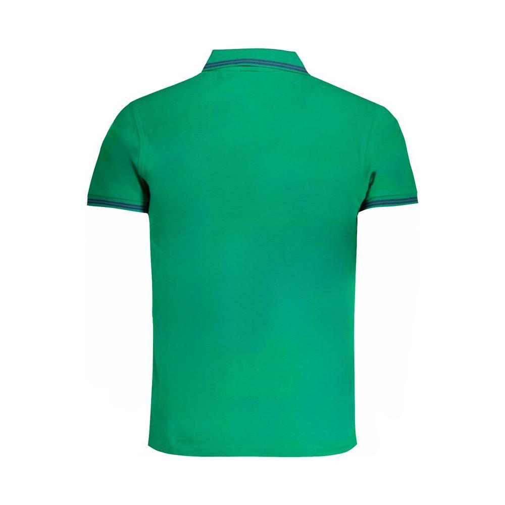 Cavalli Class Green Cotton Polo Shirt