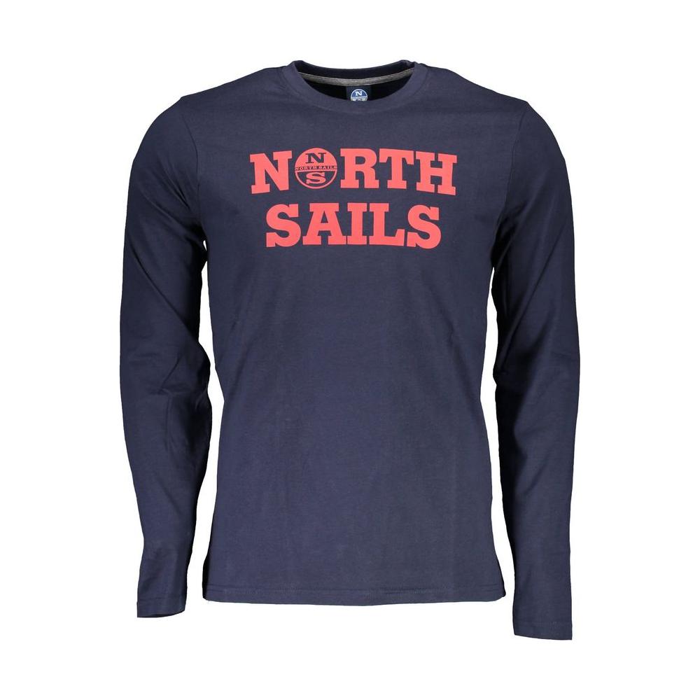 North Sails Blue Cotton Men T-Shirt