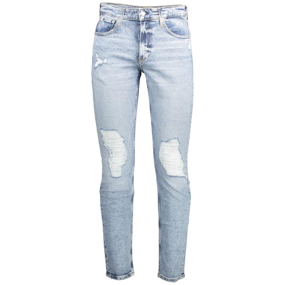 Calvin Klein Light Blue Cotton Men Jeans